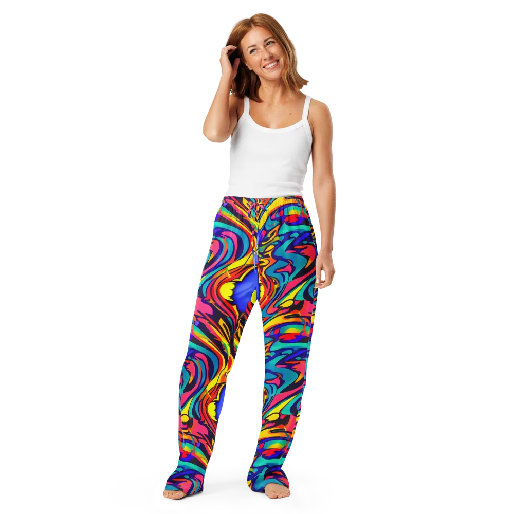 Electric Ecstasy on Women's Pajama Pants — Front