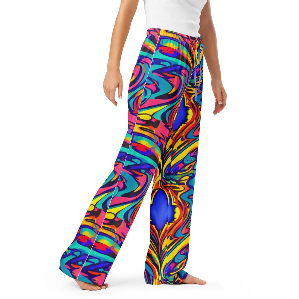 Electric Ecstasy on Women's Pajama Pants — Right Front