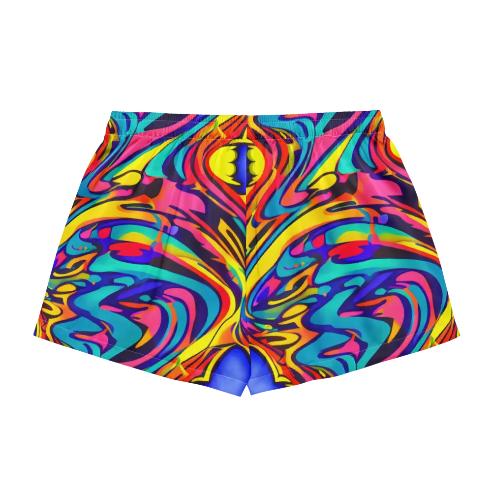 Electric Ecstasy on Women's Pajama Shorts — Back