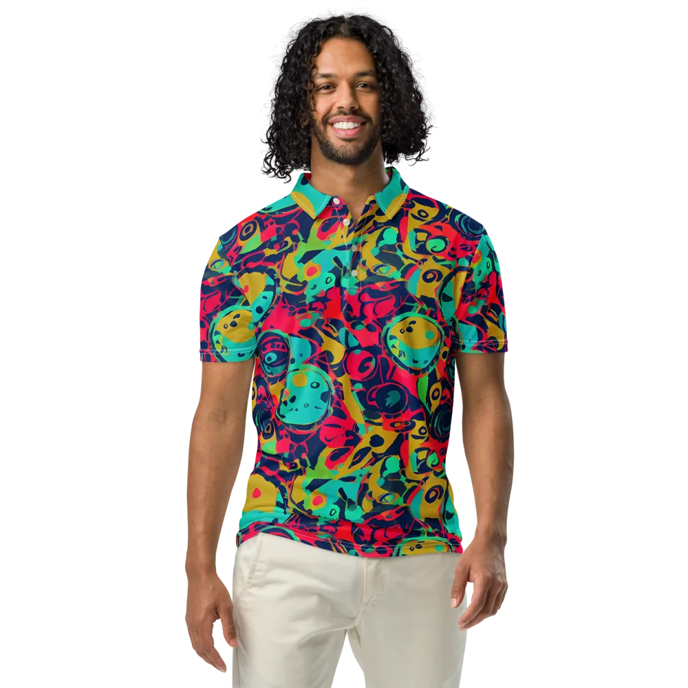 Gottlieb Galaxy on Men's Slim Fit Polo Shirt — Front