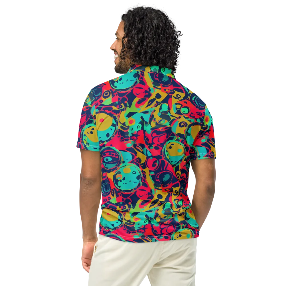 Gottlieb Galaxy on Men's Slim Fit Polo Shirt — Back