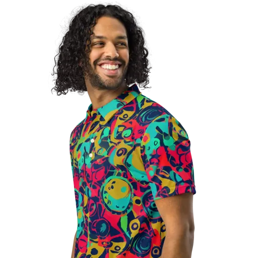 Gottlieb Galaxy on a Men's Slim Fit Polo Shirt