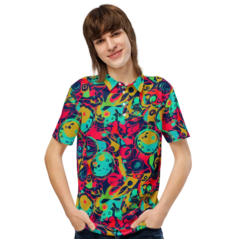 Gottlieb Galaxy on Men's Slim Fit Polo Shirt — Front