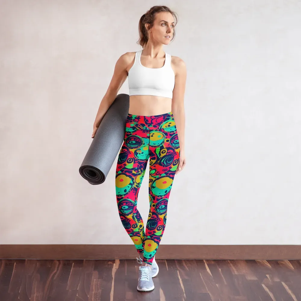 Gottlieb Galaxy on Yoga Leggings — Front