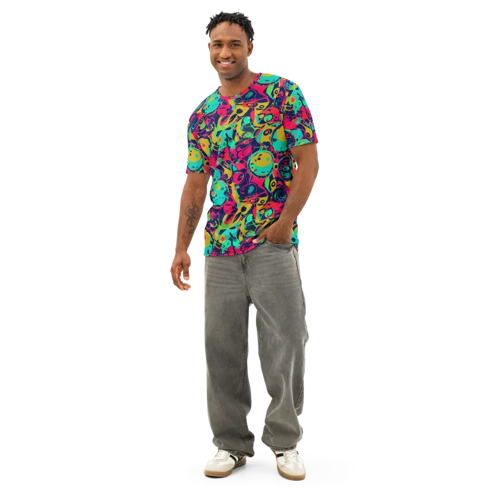 Gottlieb Galaxy on Men's Cotton Crew Neck T-Shirt — Front