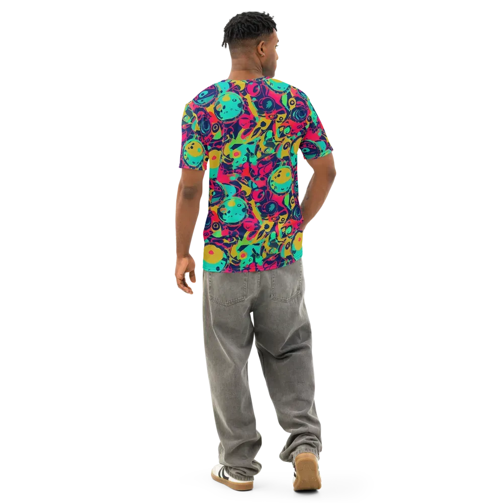 Gottlieb Galaxy on Men's Cotton Crew Neck T-Shirt — Back
