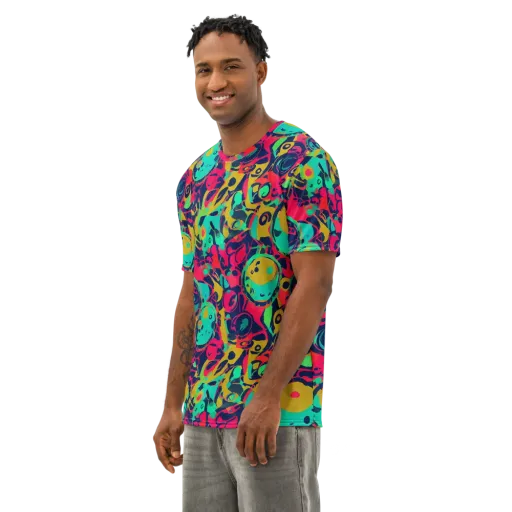 Gottlieb Galaxy on a Men's Cotton Crew Neck T-Shirt