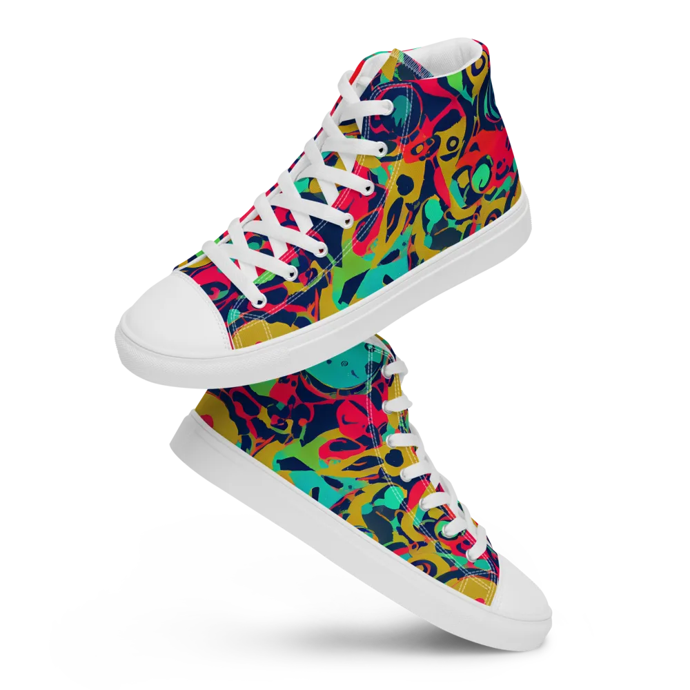 Gottlieb Galaxy on Men's High Top Canvas Shoes — Front