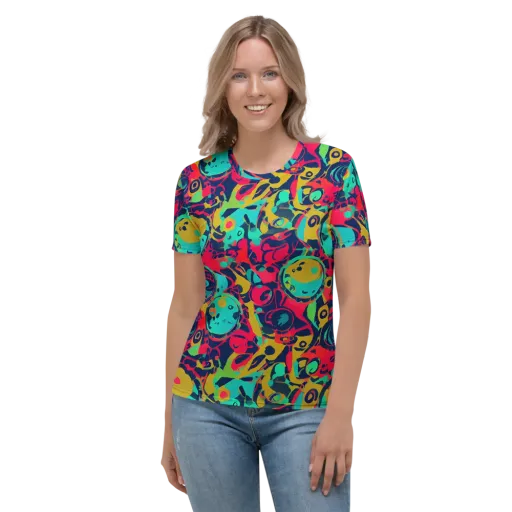 Gottlieb Galaxy on a Women's Crew Neck T-Shirt