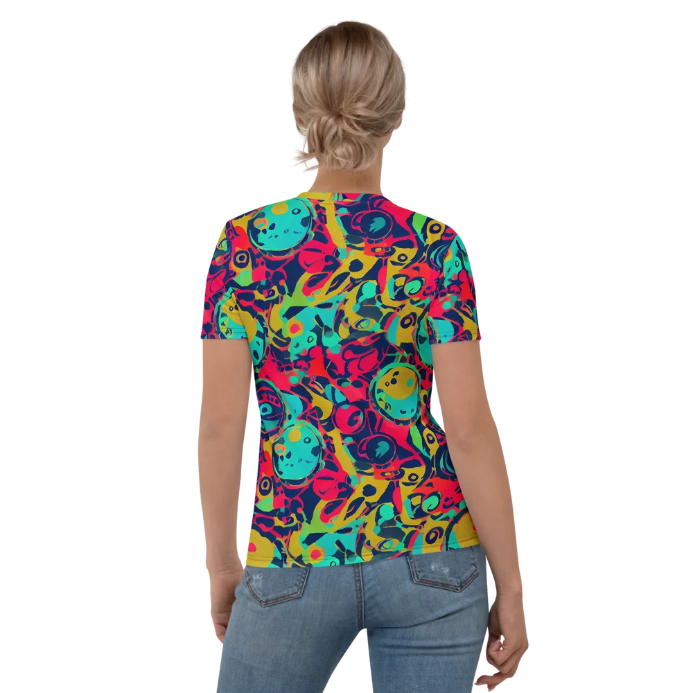 Gottlieb Galaxy on Women's Crew Neck T-Shirt — Back