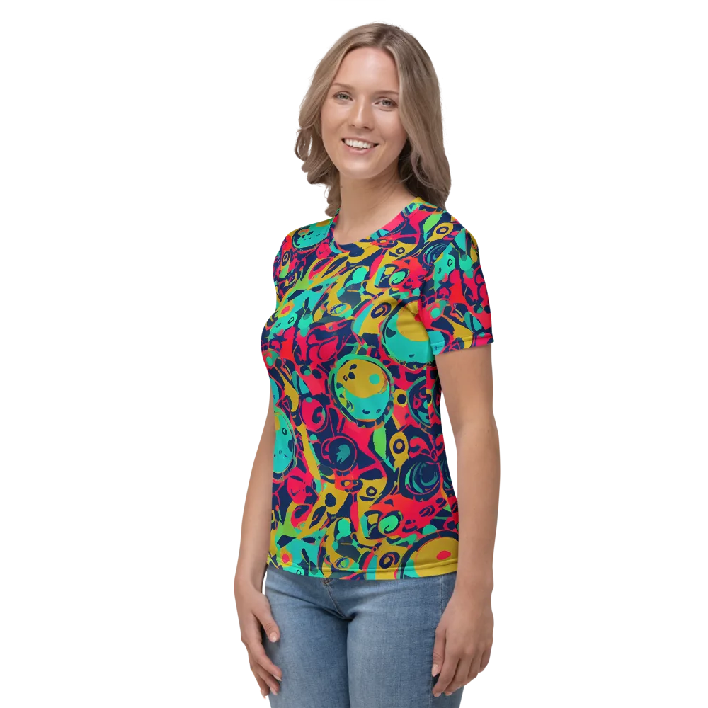 Gottlieb Galaxy on Women's Crew Neck T-Shirt — Left