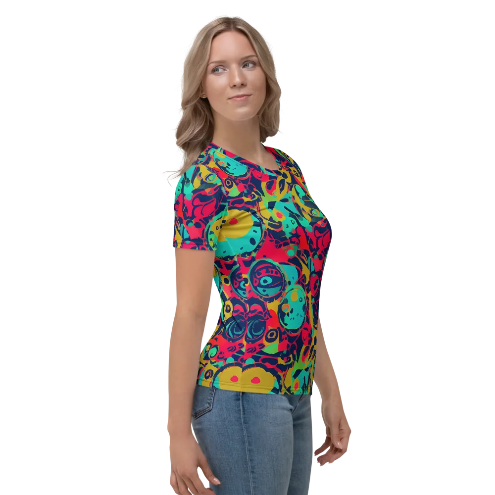 Gottlieb Galaxy on Women's Crew Neck T-Shirt — Right