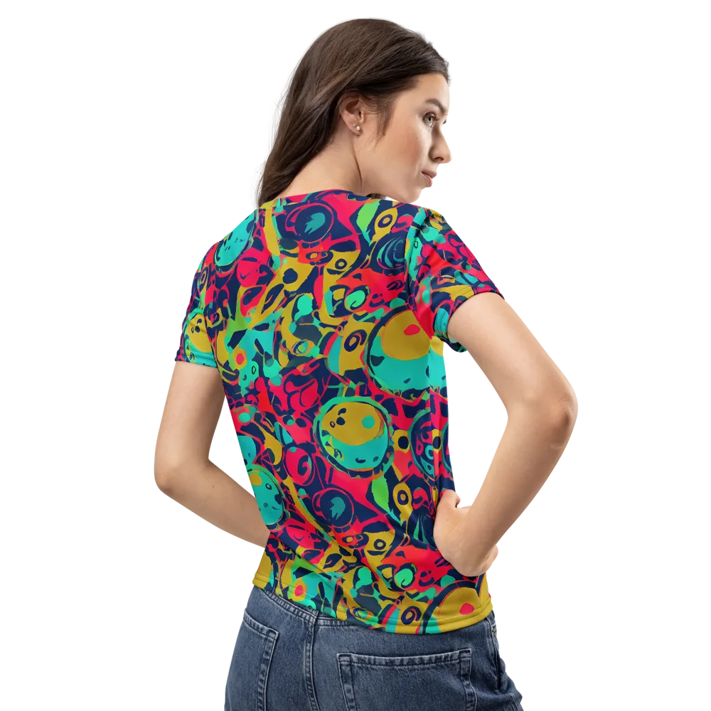 Gottlieb Galaxy on Women's Crew Neck T-Shirt — Back