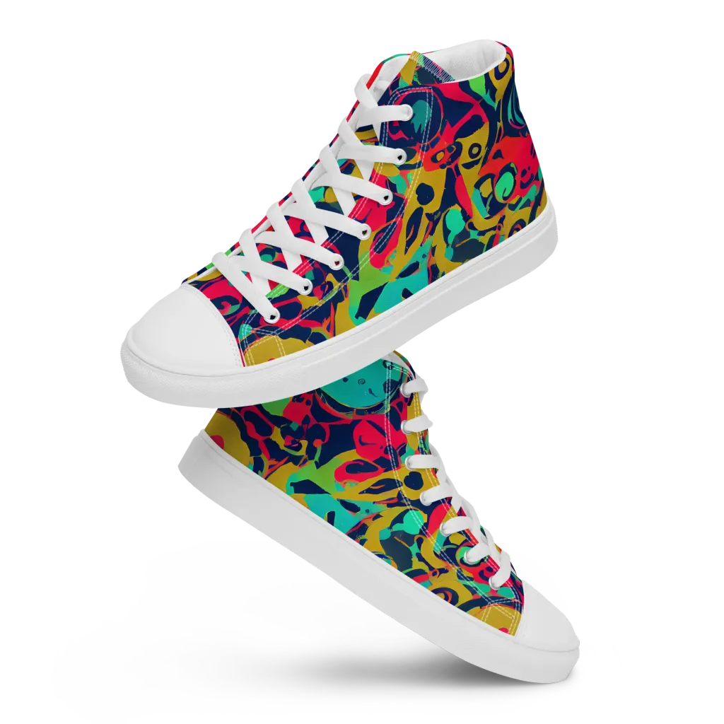 Gottlieb Galaxy on Women's High Top Canvas Shoes — Front