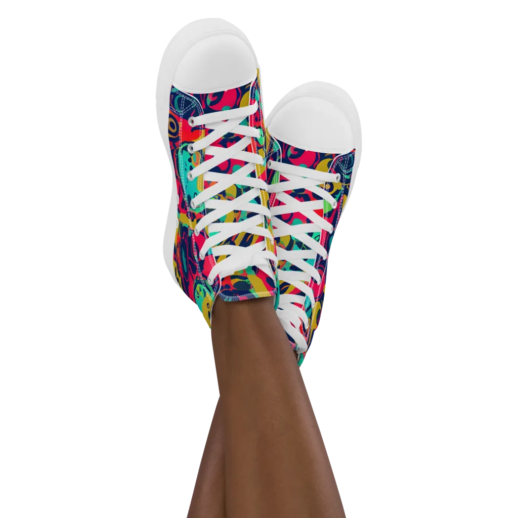 Gottlieb Galaxy on Women's High Top Canvas Shoes — Front