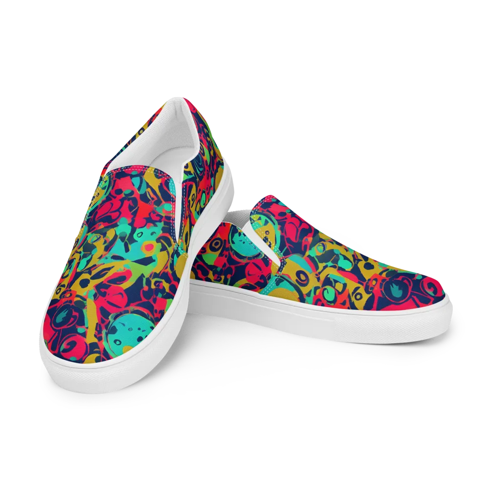 Gottlieb Galaxy on Men's Slip-On Canvas Shoes — Left Front