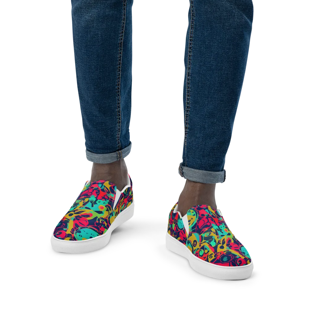 Gottlieb Galaxy on Men's Slip-On Canvas Shoes — Front