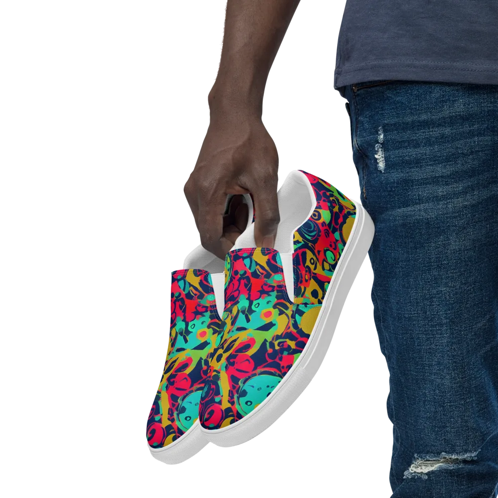 Gottlieb Galaxy on Men's Slip-On Canvas Shoes — Left Front