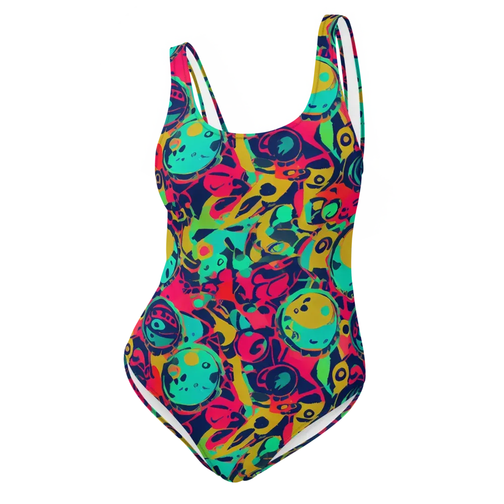 Gottlieb Galaxy on One-Piece Swimsuit — Front