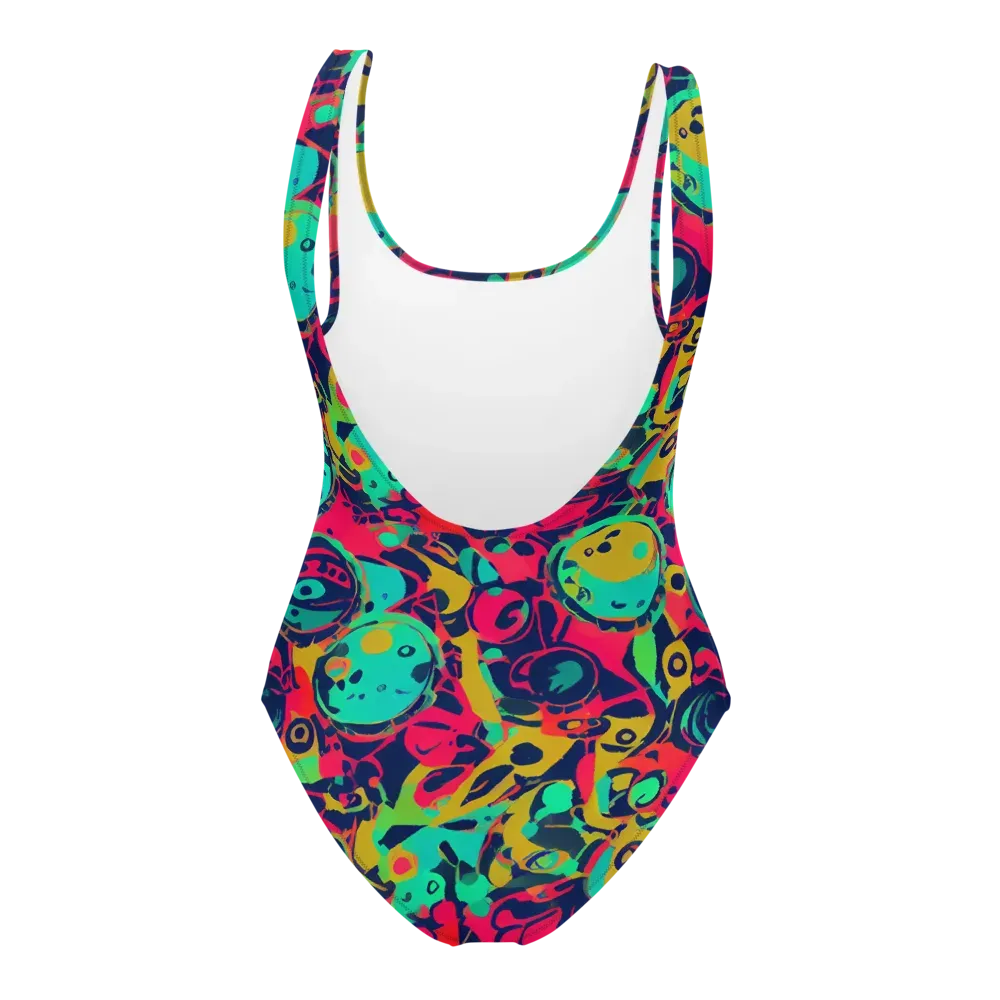 Gottlieb Galaxy on One-Piece Swimsuit — Back