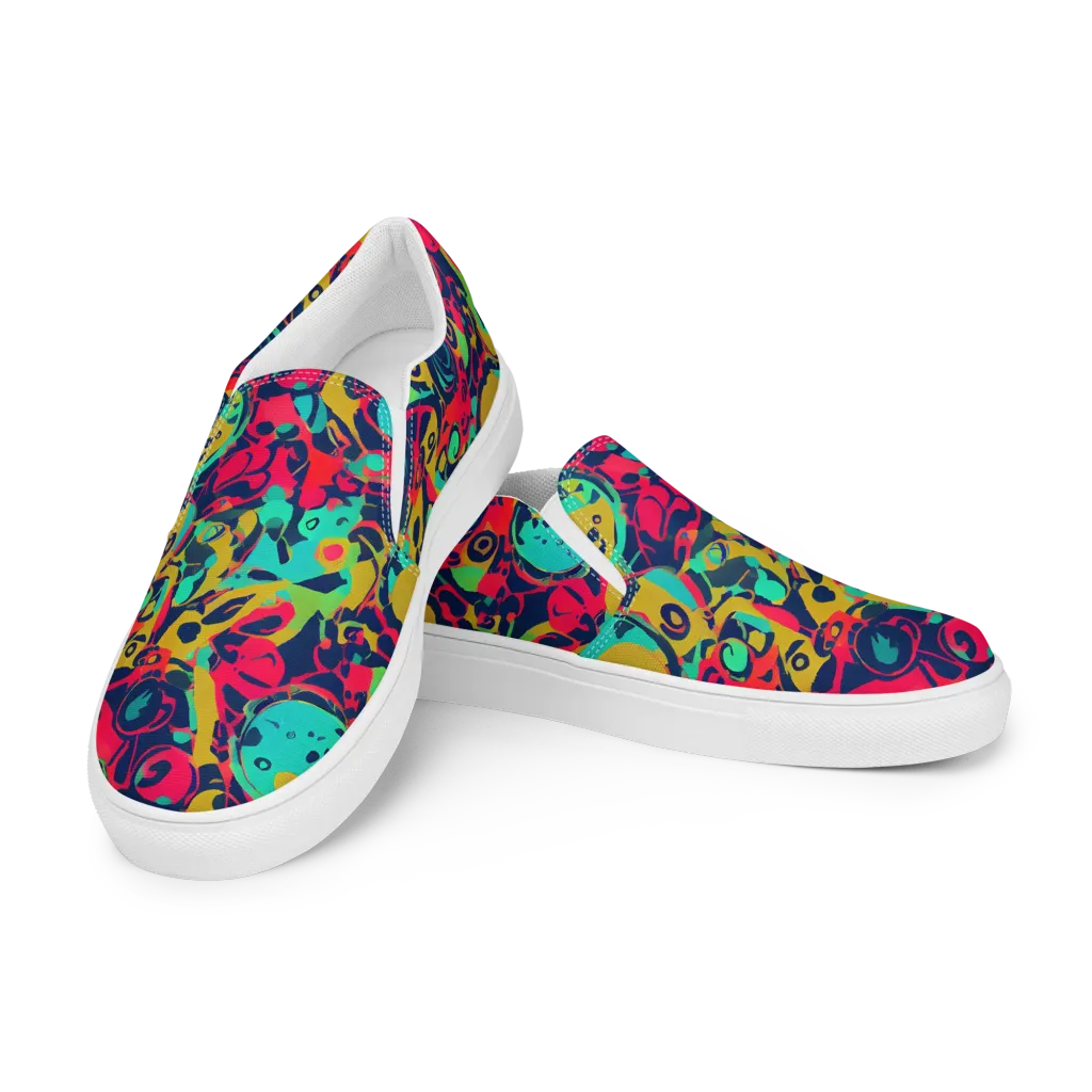 Gottlieb Galaxy on Women's Slip-On Canvas Shoes — Left Front