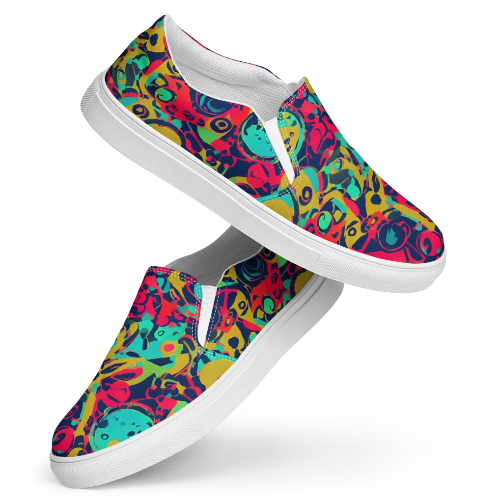 Gottlieb Galaxy on Women's Slip-On Canvas Shoes — Front