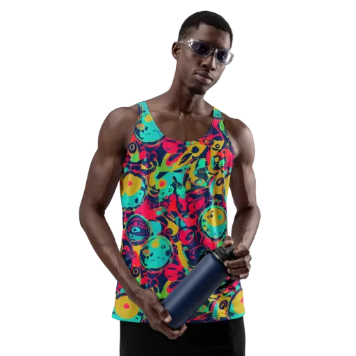 Gottlieb Galaxy on a Men's Tank Top