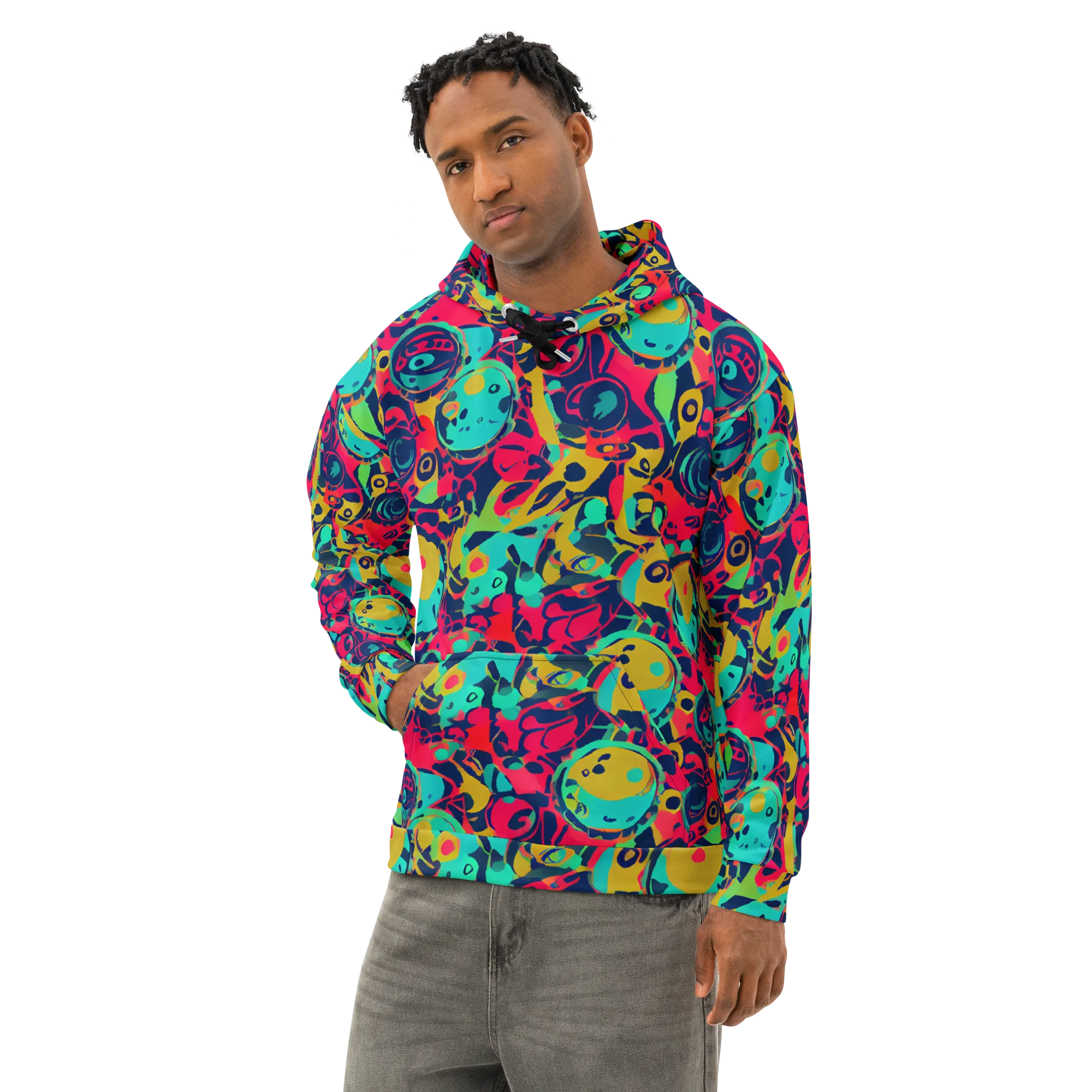 Gottlieb Galaxy on Cotton Hoodie — Left Front
