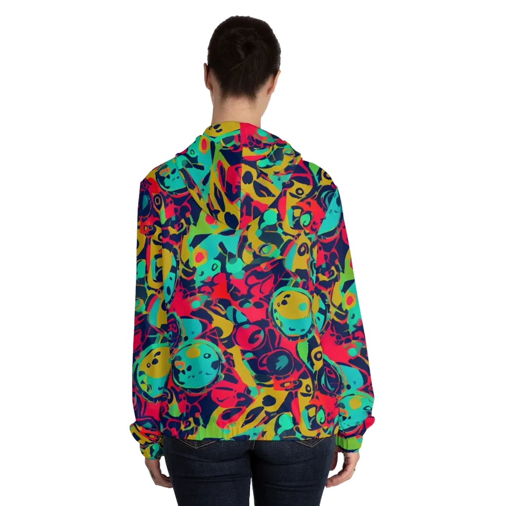 Gottlieb Galaxy on Women's Full-Zip Hoodie — Back On Person