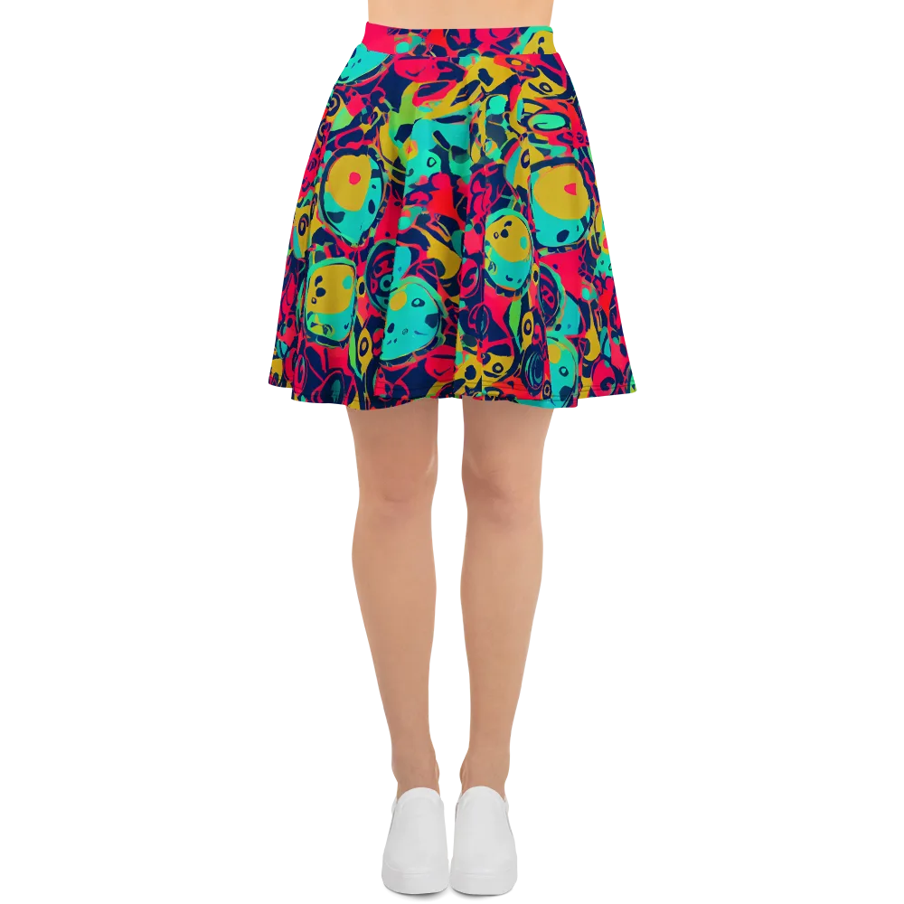 Gottlieb Galaxy on Skater Skirt — Front