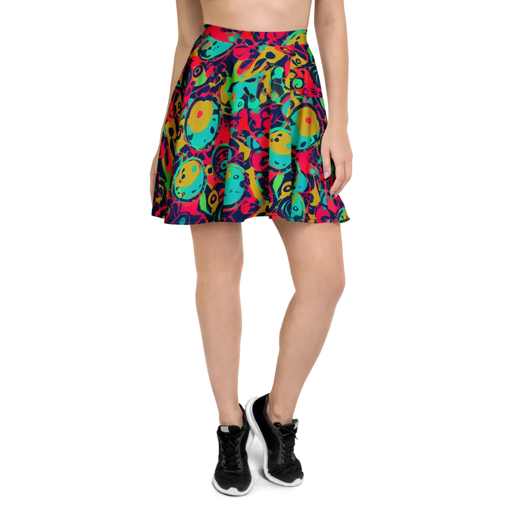 Gottlieb Galaxy on Skater Skirt — Front