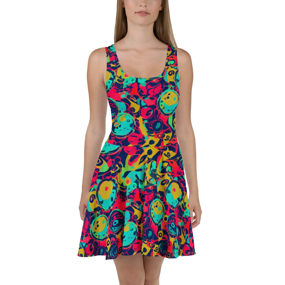 Gottlieb Galaxy on Skater Dress — Front