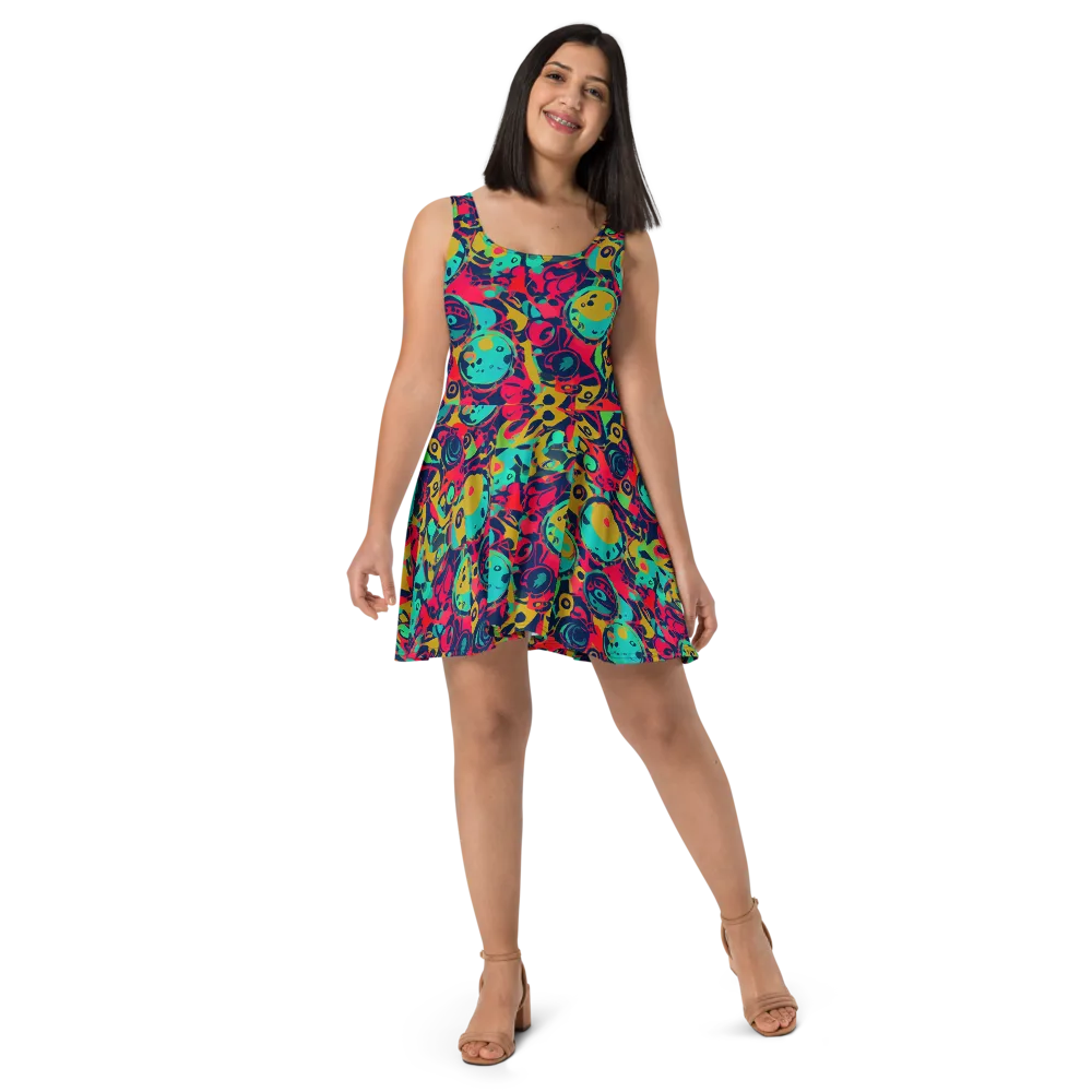 Gottlieb Galaxy on Skater Dress — Front