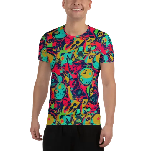 Gottlieb Galaxy on a Men's Athletic T-Shirt