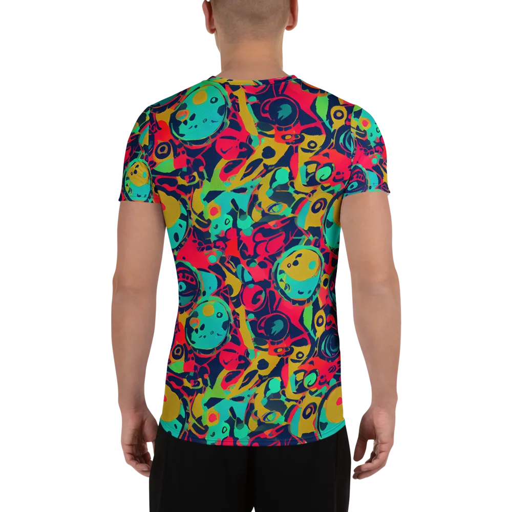 Gottlieb Galaxy on Men's Athletic T-Shirt — Back
