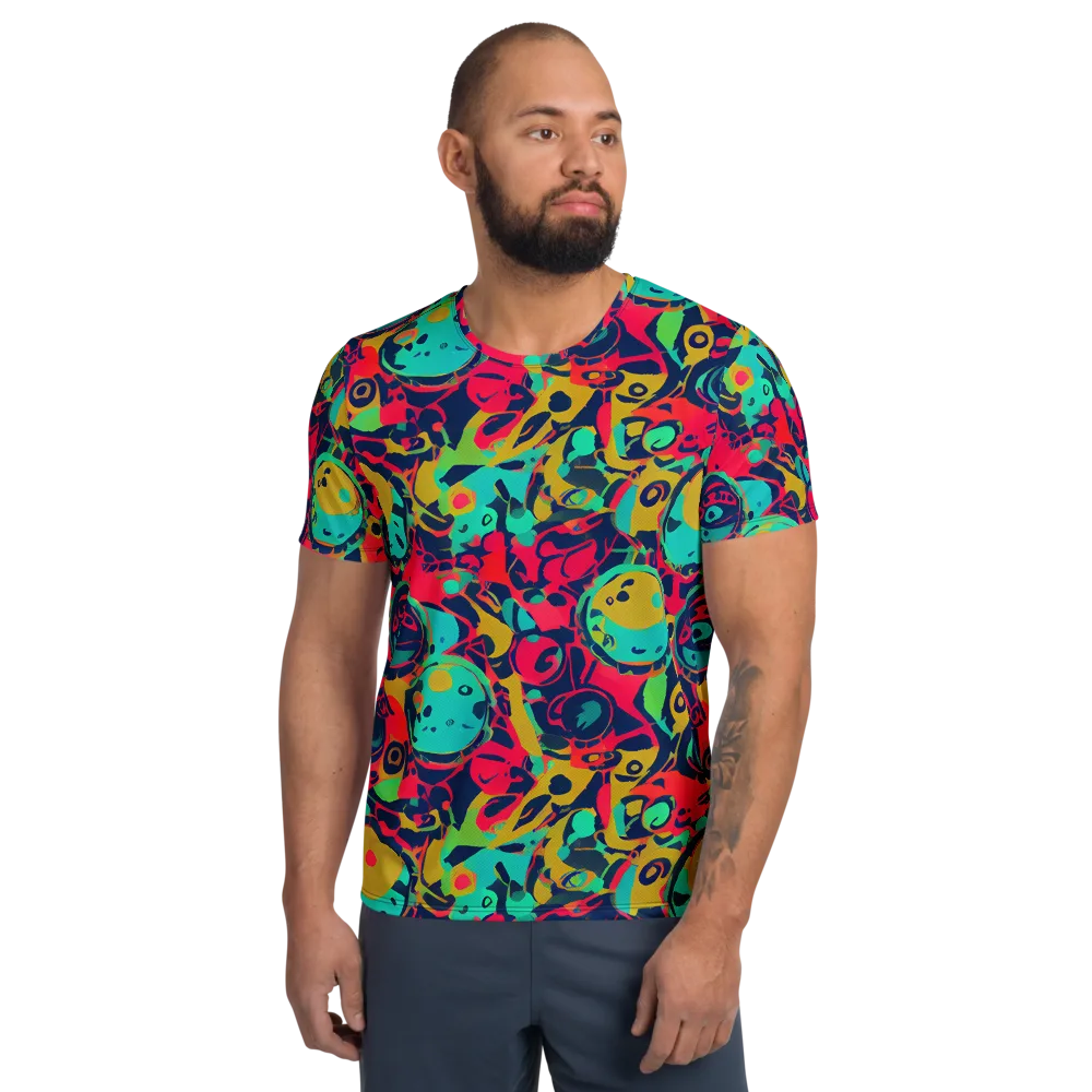Gottlieb Galaxy on Men's Athletic T-Shirt — Front