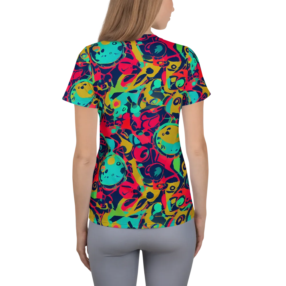 Gottlieb Galaxy on Women's Athletic T-Shirt — Back
