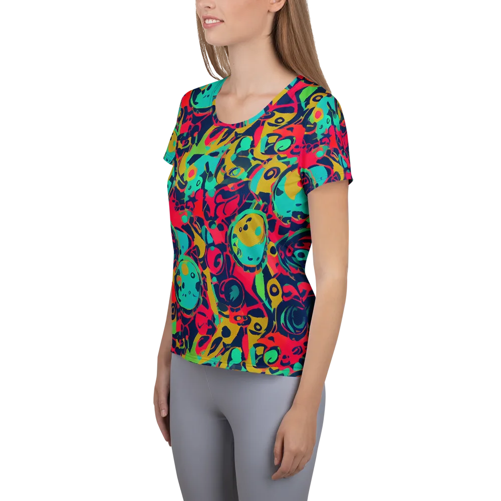 Gottlieb Galaxy on Women's Athletic T-Shirt — Left
