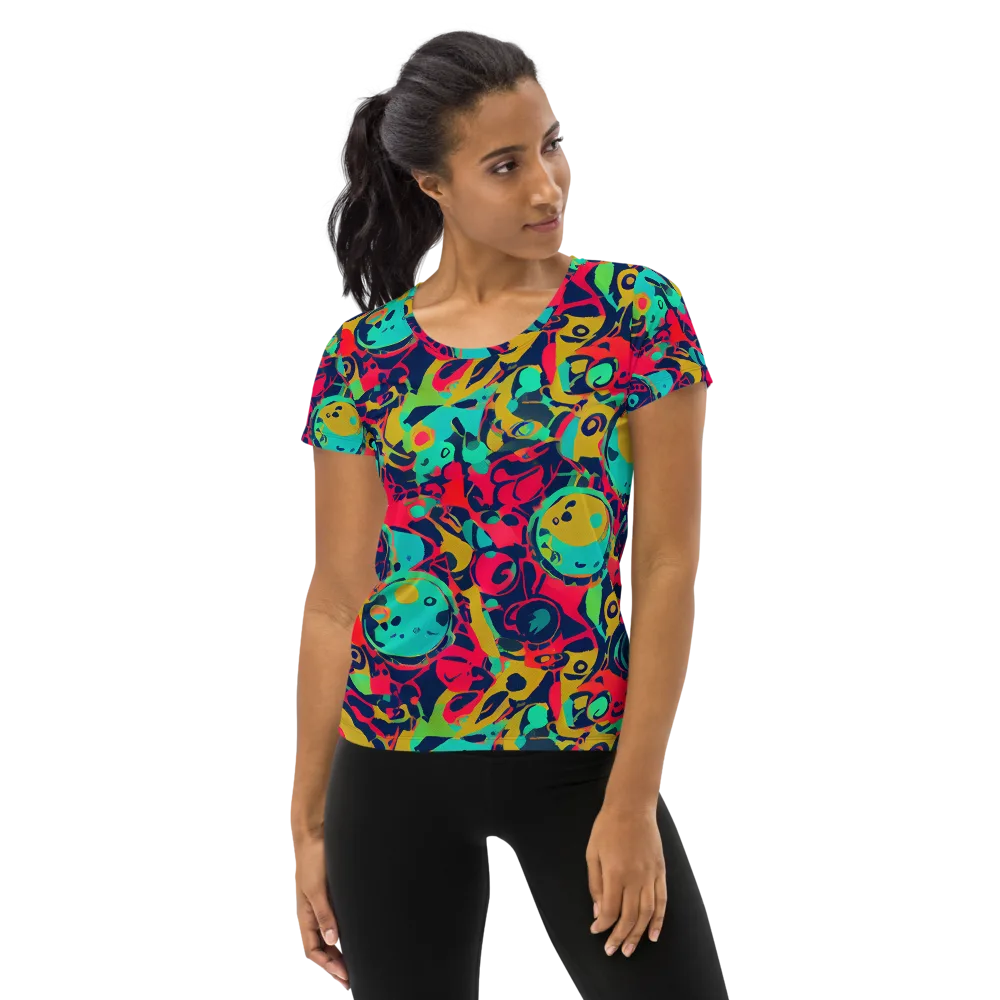 Gottlieb Galaxy on Women's Athletic T-Shirt — Front