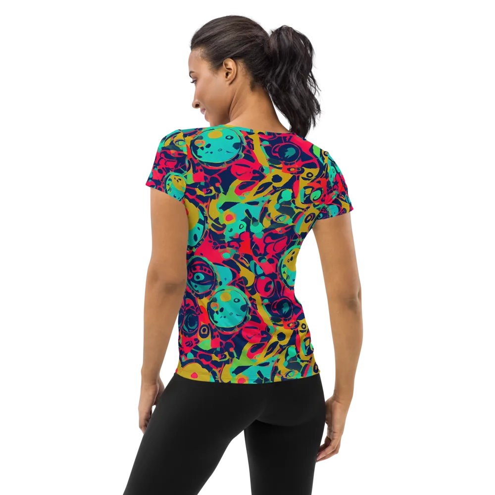 Gottlieb Galaxy on Women's Athletic T-Shirt — Back