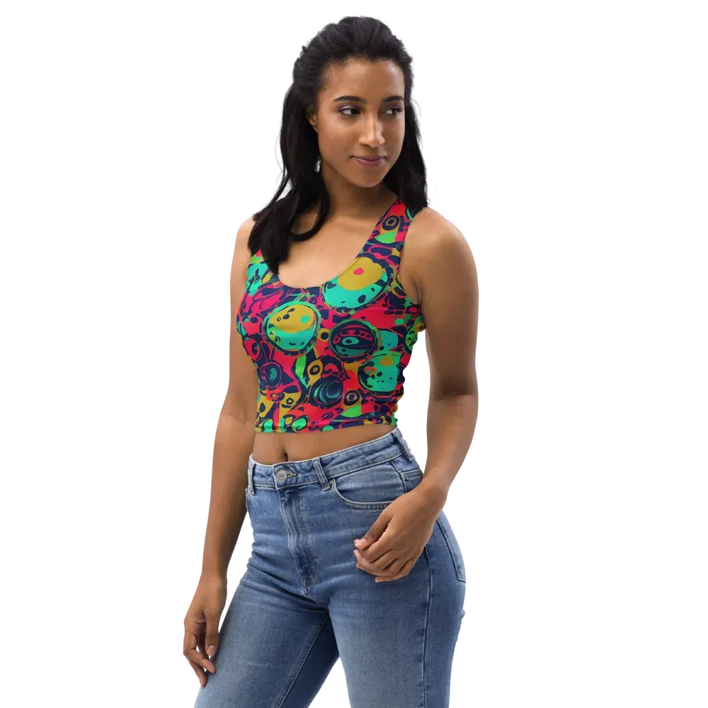 Gottlieb Galaxy on Crop Top — Left Front