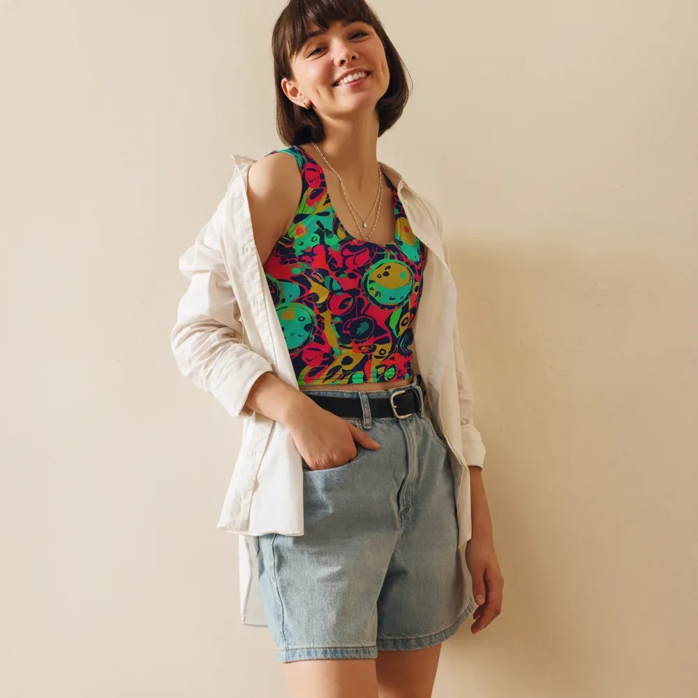 Gottlieb Galaxy on Crop Top — Front