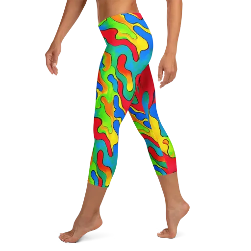 Splash of Joy on a Capri Leggings