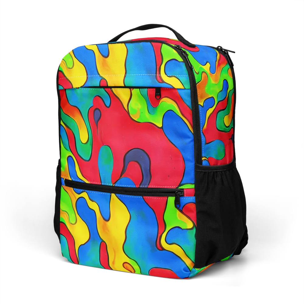 Splash of Joy on Utility Backpack — Left Front