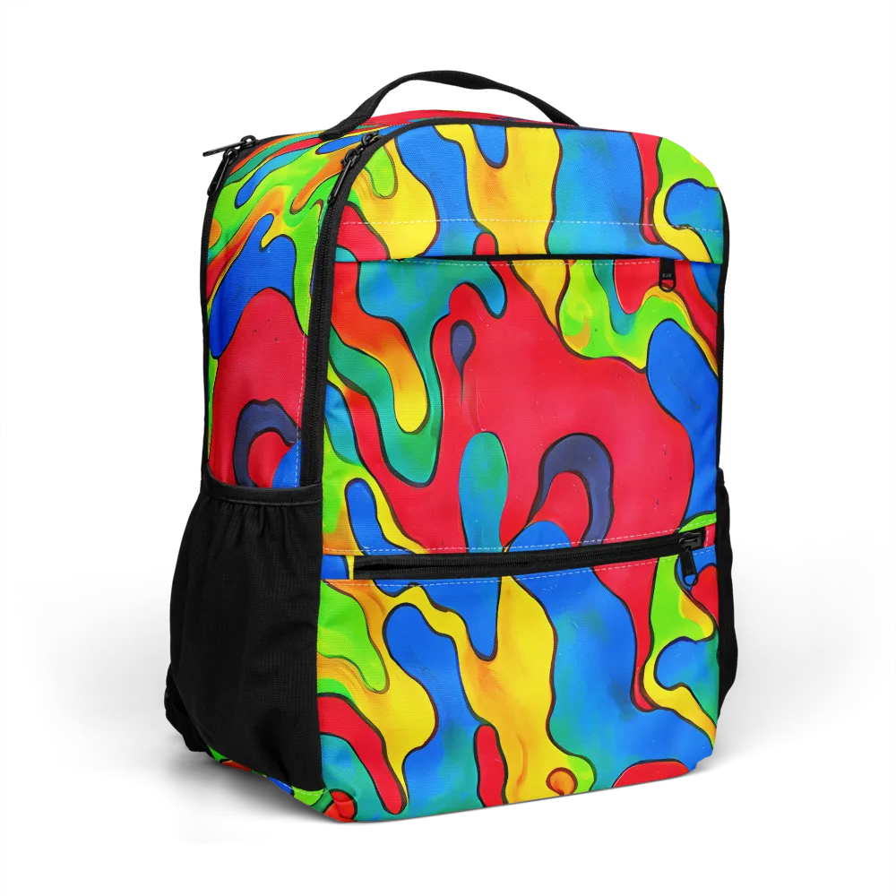 Splash of Joy on Utility Backpack — Right Front