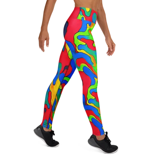 Splash of Joy on a Yoga Leggings