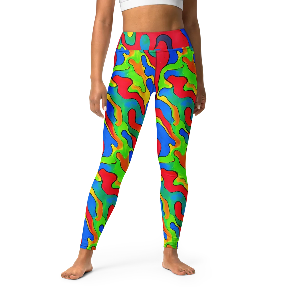 Splash of Joy on Yoga Leggings — Front