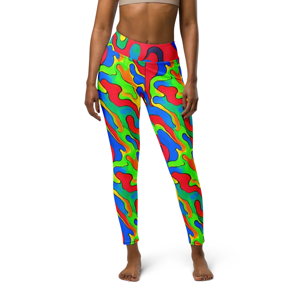 Splash of Joy on Yoga Leggings — Front