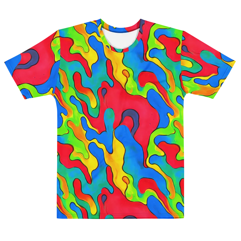 Splash of Joy on Men's Cotton Crew Neck T-Shirt — Front