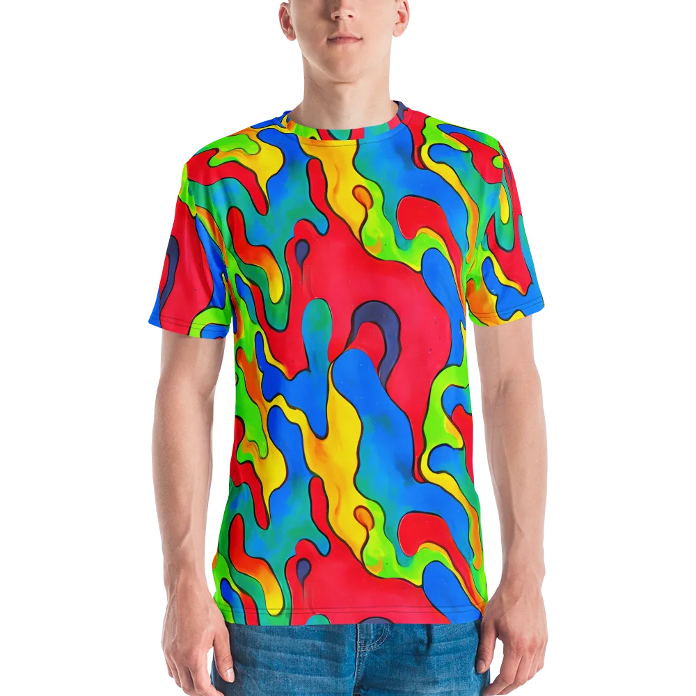 Splash of Joy on Men's Crew Neck T-Shirt — Front